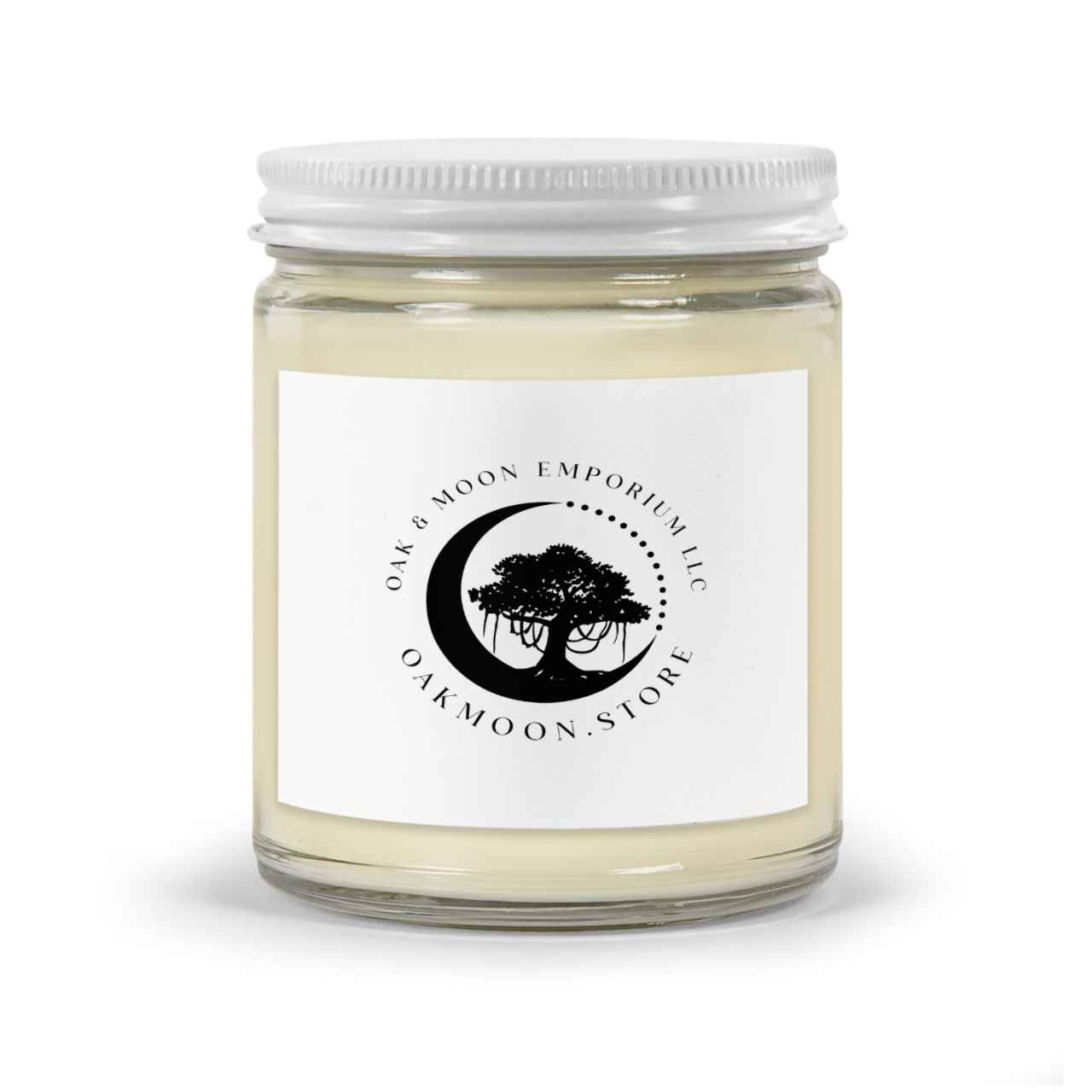 Moonlight - Scented Candle *with lid* "non-toxic & made in the USA" featuring the Oak & Moon Emporium logo