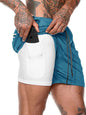 Men's Plus Size Drawstring Active Shorts Sky Blue