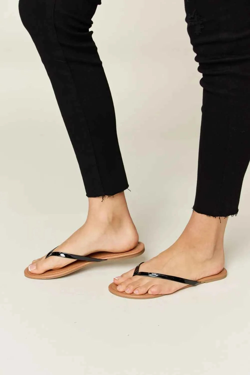 WILD DIVA PU Leather Open Toe Sandals