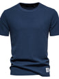 Men's Waffle-Knit Short Sleeve T-Shirt Navy