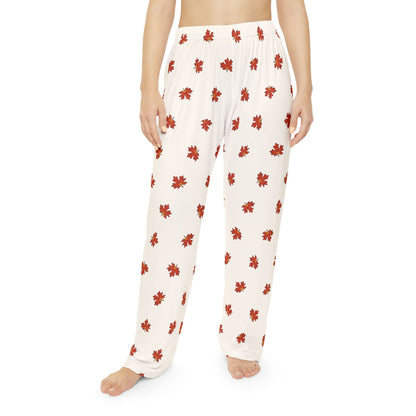 Women's Pajama Pants - Autumn Leaf Angry Leaf Funny Design