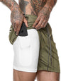 Men's Plus Size Drawstring Active Shorts Moss