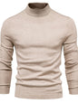 Men's Mock Neck Long Sleeve Sweater Dust Storm