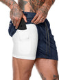 Men's Plus Size Drawstring Active Shorts Navy