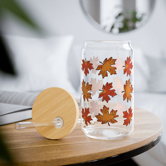 Autumn Leaf 16oz Sipper Glass