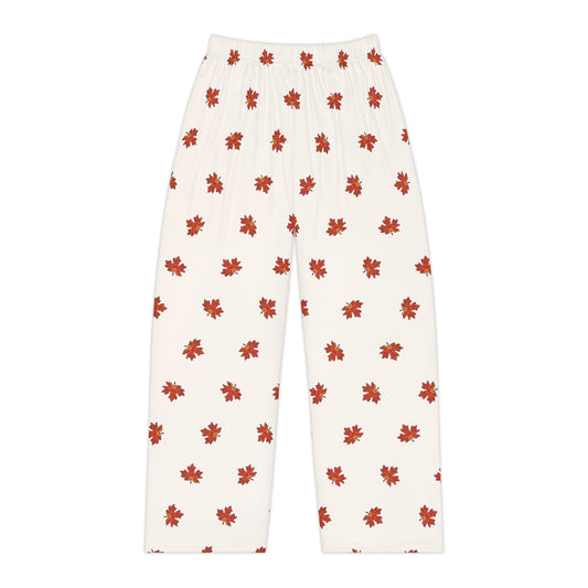 Women's Pajama Pants - Autumn Leaf Angry Leaf Funny Design