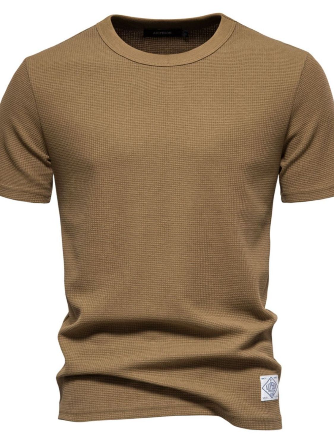 Men's Waffle-Knit Short Sleeve T-Shirt Olive