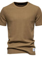 Men's Waffle-Knit Short Sleeve T-Shirt Olive