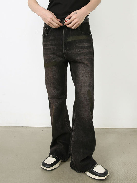 Men's Mid Rise Jeans with Pockets Dark