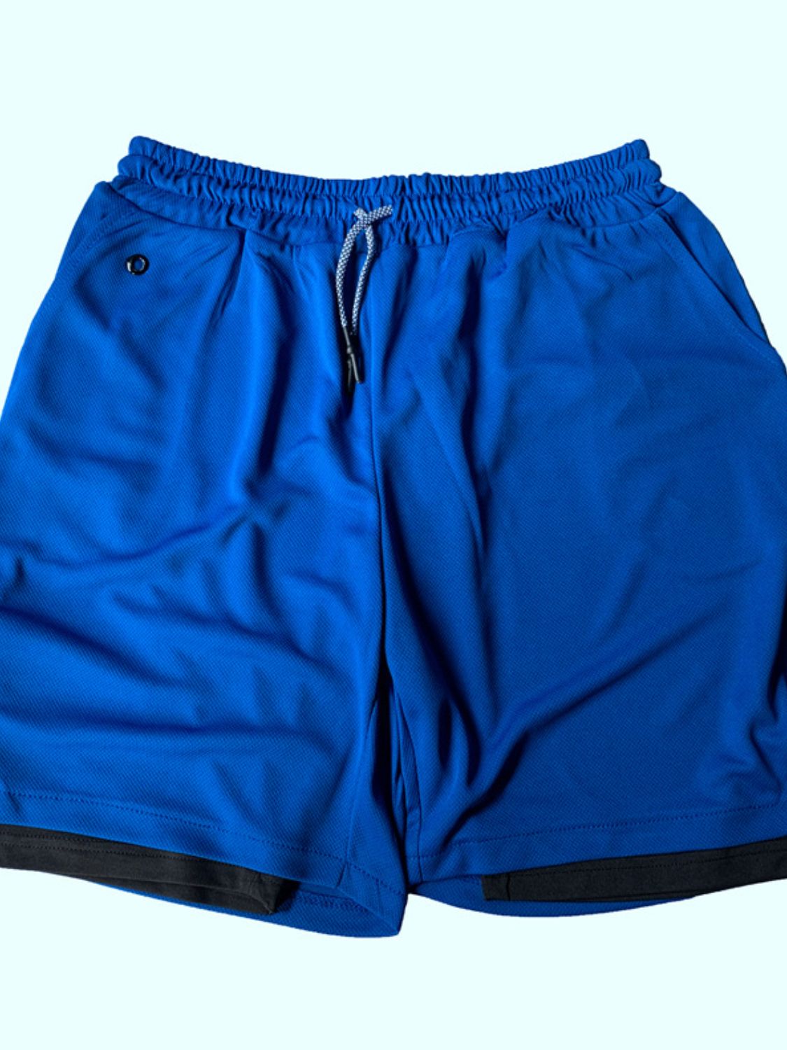 Men's Plus Size Drawstring Active Shorts with Pockets
